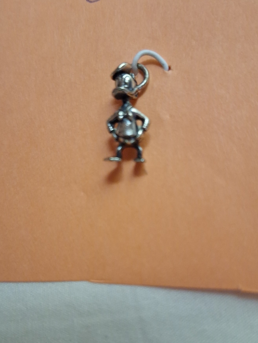 Sterling Silver Donald Duck Figure Charm